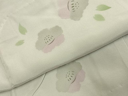平和屋着物●長襦袢　無双仕立て　舞花文　暈し染め　正絹　逸品　AABD8748fy