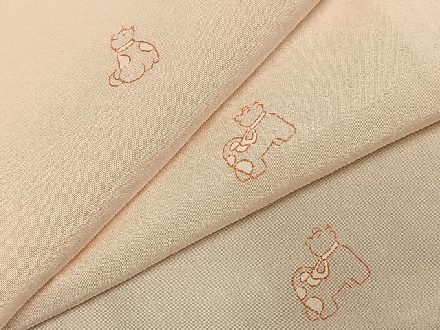 平和屋着物●長襦袢　無双仕立て　犬　正絹　逸品　AABD8750fy