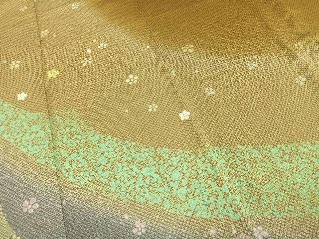 平和屋着物●訪問着　駒刺繍　舞花文　暈し染め　正絹　逸品　AABD8765fy