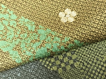 平和屋着物●訪問着　駒刺繍　舞花文　暈し染め　正絹　逸品　AABD8765fy