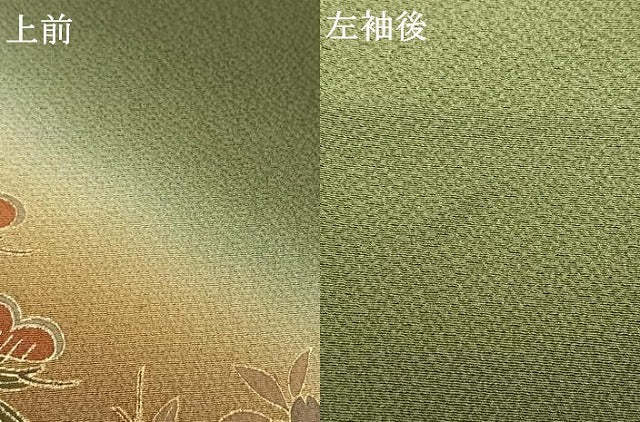 平和屋着物●訪問着 草花文 暈し染め 金彩 正絹 逸品 AABD8770fy