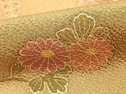 平和屋着物●訪問着 草花文 暈し染め 金彩 正絹 逸品 AABD8770fy