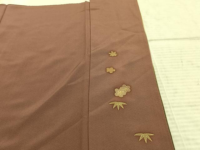 平和屋着物●訪問着 草花文 暈し染め 金彩 正絹 逸品 AABD8770fy