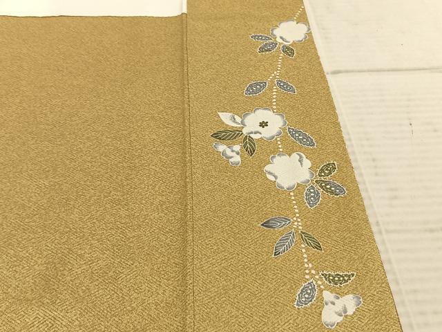 平和屋着物○訪問着 道長花文 金彩 銀通し地 正絹 逸品 AABD8772fy