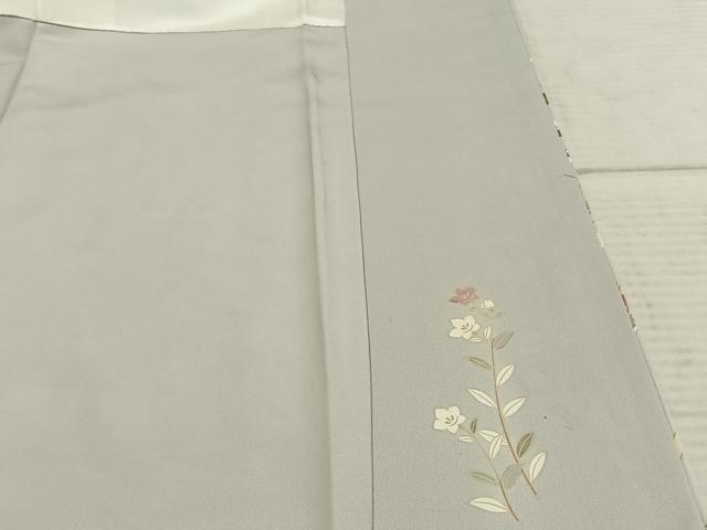 平和屋着物●訪問着 友禅 駒刺繍 熨斗枝花文 金彩 正絹 逸品 AABD8774fy