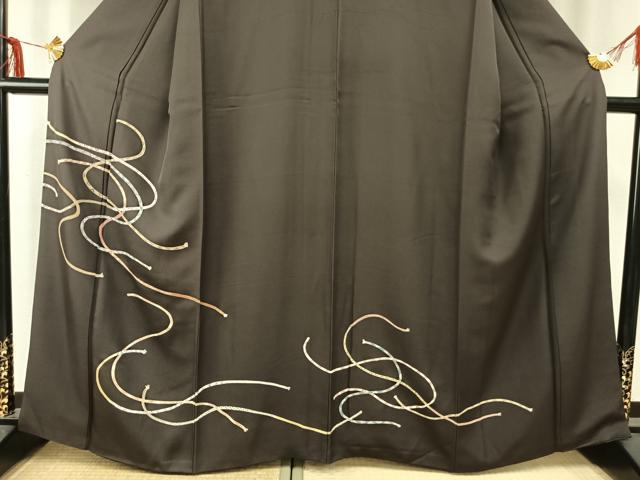 平和屋着物●訪問着 友禅 組紐文様 金糸 金彩 正絹 逸品 AABD8788fy