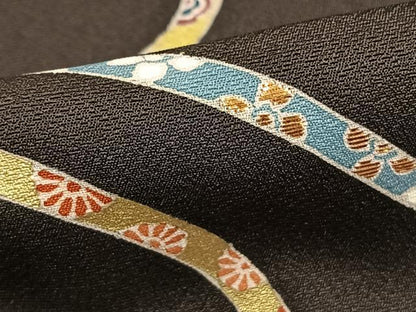 平和屋着物●訪問着 友禅 組紐文様 金糸 金彩 正絹 逸品 AABD8788fy
