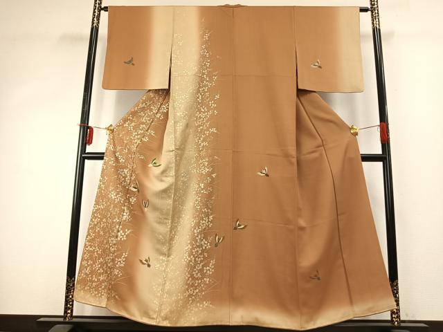 平和屋着物●訪問着　飛鳥文　暈し染め　金彩　正絹　逸品　AABD8794fy