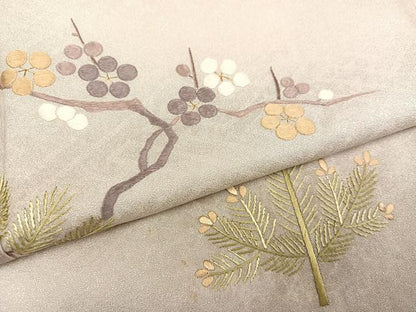 平和屋着物●訪問着　刺繍　梅松文　暈し染め　正絹　逸品　AABD8806ph