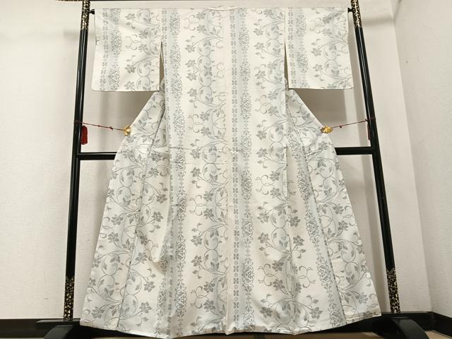 平和屋着物●本場大島紬　アンサンブル　道中着セット　白大島　更紗文　さが美扱い　正絹　逸品　AABD8811ph