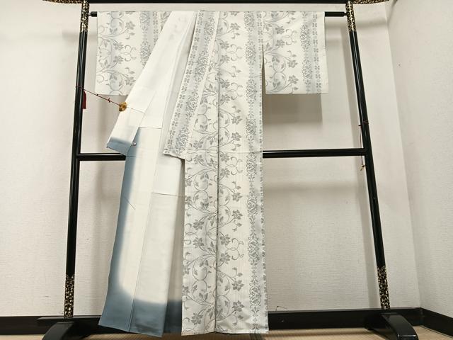 平和屋着物●本場大島紬　アンサンブル　道中着セット　白大島　更紗文　さが美扱い　正絹　逸品　AABD8811ph