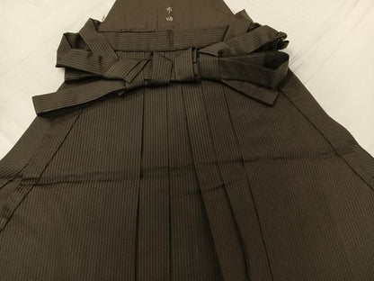 平和屋着物●男性 馬乗り袴 縞 正絹 逸品 AABD8824ph