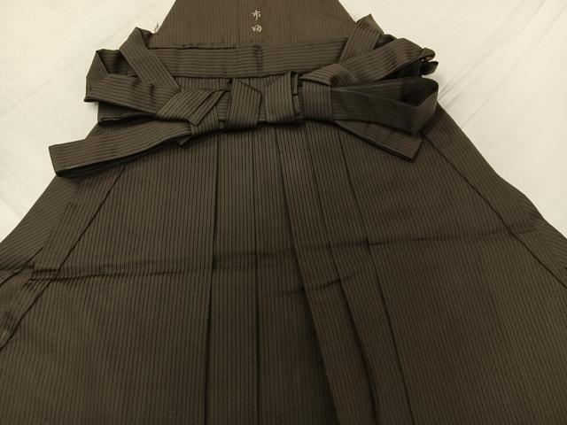 平和屋着物●男性 馬乗り袴 縞 正絹 逸品 AABD8824ph