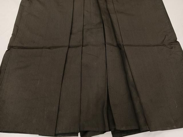 平和屋着物●男性 馬乗り袴 縞 正絹 逸品 AABD8824ph