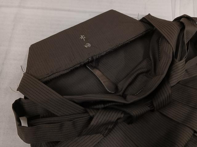平和屋着物●男性 馬乗り袴 縞 正絹 逸品 AABD8824ph