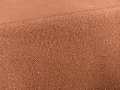 平和屋着物●上質な紬　色無地　真赭色　正絹　逸品　AABD8838ph