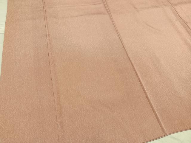 平和屋着物●江戸小紋 万筋 赤丹色×練色 正絹 逸品 AABD8861ph