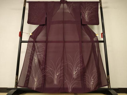 平和屋着物＊夏物 訪問着 絽 蔦の葉文 正絹 逸品 AABD8881jd