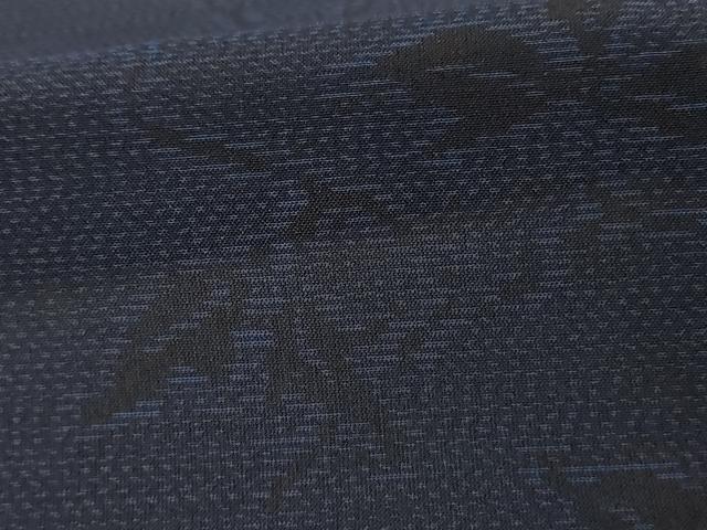 平和屋着物＊夏物 本場大島紬 夏大島 枝葉文 反端付き 正絹 逸品 AABD8883jd