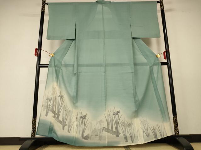 平和屋着物＊夏物 色留袖 紗 草花文 暈し染め 正絹 逸品 AABD8887jd