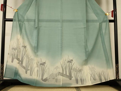 平和屋着物＊夏物 色留袖 紗 草花文 暈し染め 正絹 逸品 AABD8887jd