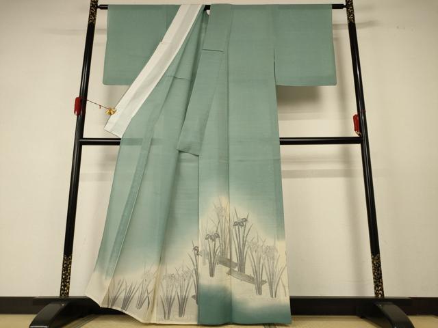 平和屋着物＊夏物 色留袖 紗 草花文 暈し染め 正絹 逸品 AABD8887jd