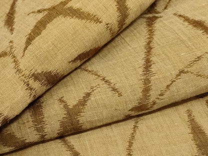 平和屋着物＊夏物　小千谷ちぢみ　枝葉文　麻　逸品　AABD8890jd