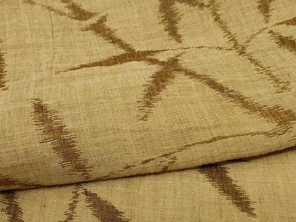 平和屋着物＊夏物　小千谷ちぢみ　枝葉文　麻　逸品　AABD8890jd