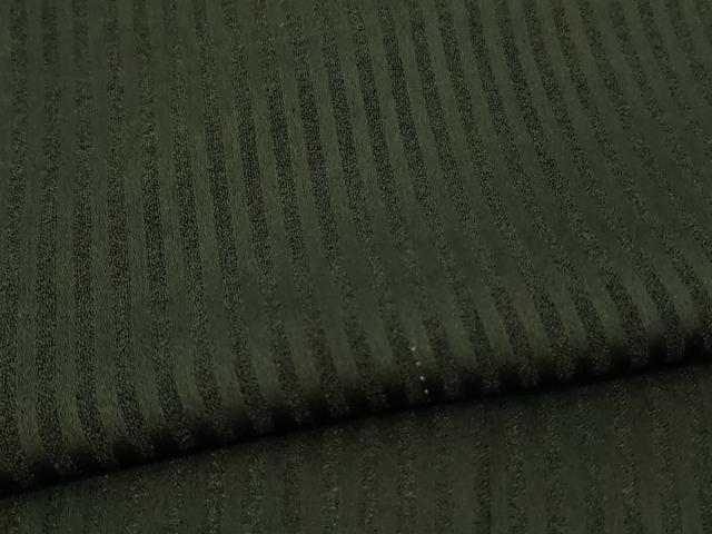 平和屋着物＊夏物 色無地 紗 縞 黒緑色 正絹 逸品 AABD8891jd