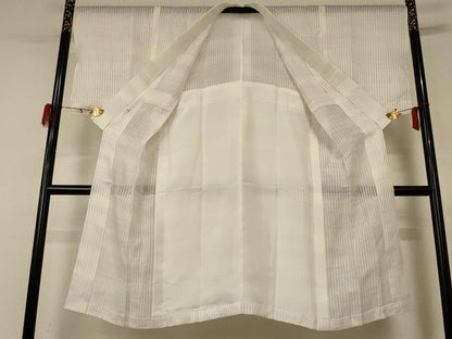 平和屋着物＊夏物 長襦袢 紗 縞 正絹 逸品 AABD8894jd