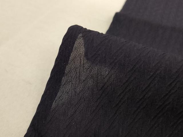 平和屋着物＊夏物 色無地 紗 藍鉄色 正絹 逸品 AABD8895jd