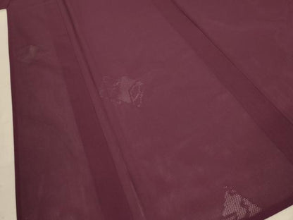平和屋着物＊夏物 色無地 縦絽 菱紋紗 紫鳶色 正絹 逸品 AABD8898jd