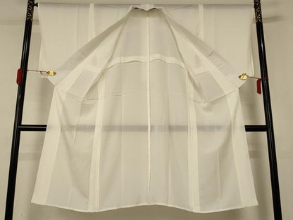 平和屋着物＊夏物 長襦袢 絽 鳥の子色 反端付き 五泉 正絹 逸品 AABD8903jd