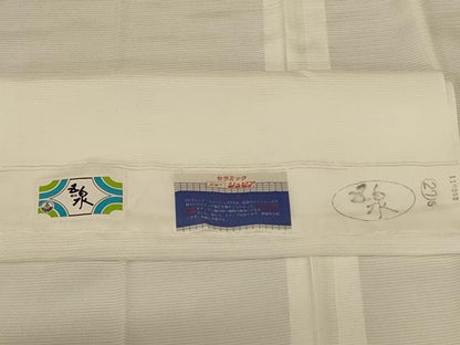 平和屋着物＊夏物 長襦袢 絽 鳥の子色 反端付き 五泉 正絹 逸品 AABD8903jd