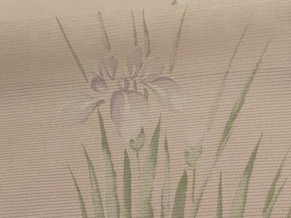平和屋着物＊夏物 小紋 絽 草花文 洗える着物 AABD8904jd