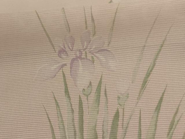 平和屋着物＊夏物 小紋 絽 草花文 洗える着物 AABD8904jd