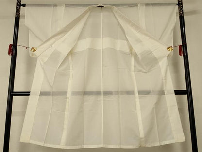 平和屋着物＊夏物 長襦袢 絽 鳥の子色 正絹 逸品 AABD8905jd