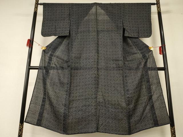 平和屋着物＊夏物　重要無形文化財　本場宮古上布　幾何学文様　苧麻　逸品　AABD8907jd