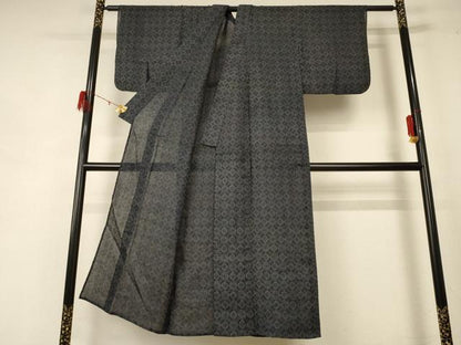 平和屋着物＊夏物　重要無形文化財　本場宮古上布　幾何学文様　苧麻　逸品　AABD8907jd