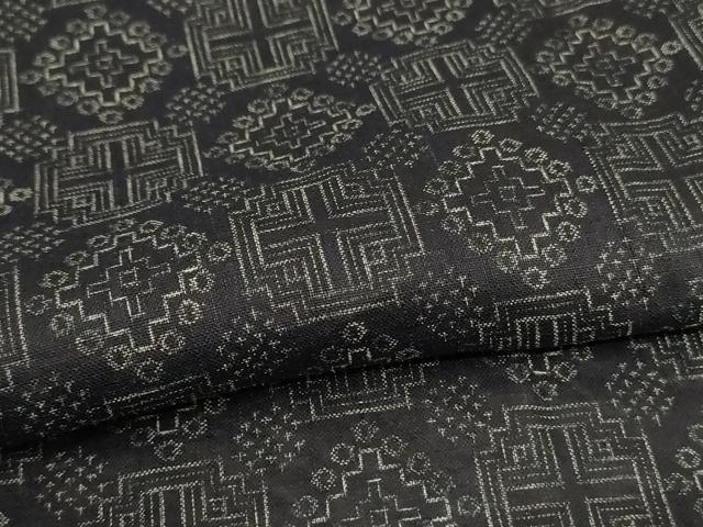 平和屋着物＊夏物　重要無形文化財　本場宮古上布　幾何学文様　苧麻　逸品　AABD8907jd