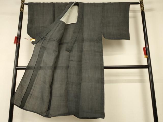 平和屋着物＊夏物 男性 石川県指定無形文化財 能登上布 本麻手織上布 縞 麻 逸品 AABD8908jd