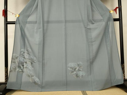 平和屋着物＊夏物 訪問着 絽 手描き 紫陽花 正絹 逸品 AABD8909jd