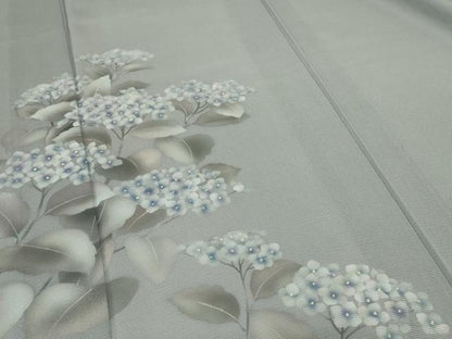 平和屋着物＊夏物 訪問着 絽 手描き 紫陽花 正絹 逸品 AABD8909jd