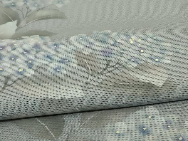 平和屋着物＊夏物 訪問着 絽 手描き 紫陽花 正絹 逸品 AABD8909jd