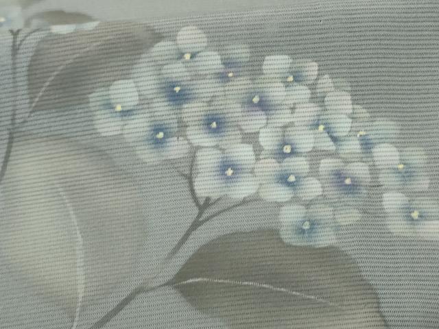 平和屋着物＊夏物 訪問着 絽 手描き 紫陽花 正絹 逸品 AABD8909jd