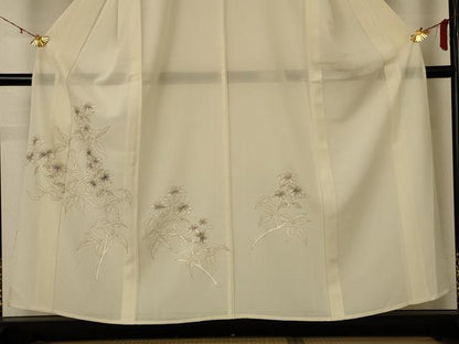 平和屋着物＊夏物 訪問着 絽 草花文 金彩 正絹 逸品 AABD8910jd