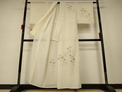 平和屋着物＊夏物 訪問着 絽 草花文 金彩 正絹 逸品 AABD8910jd