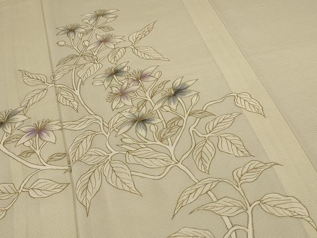 平和屋着物＊夏物 訪問着 絽 草花文 金彩 正絹 逸品 AABD8910jd