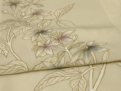 平和屋着物＊夏物 訪問着 絽 草花文 金彩 正絹 逸品 AABD8910jd