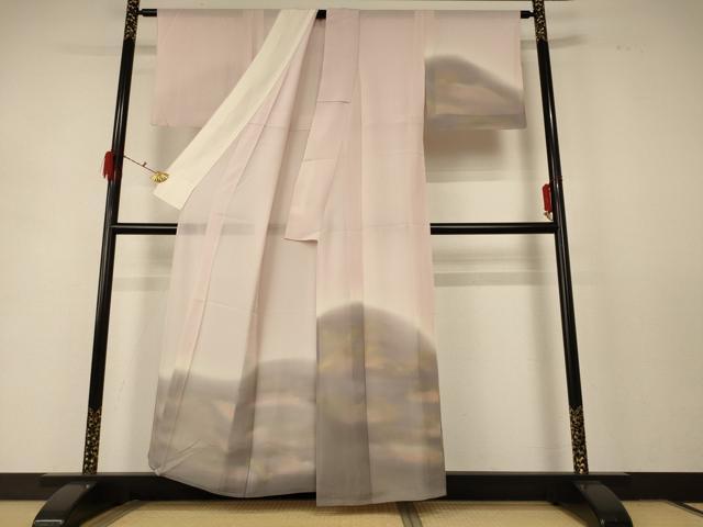 平和屋着物＊夏物 訪問着 絽 風景文 暈し染め 正絹 逸品 AABD8914jd